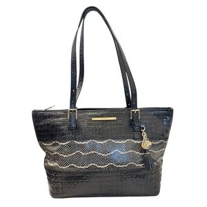 Brahmin Medium Asher Tote Melbourne Black Snake Mandana Shoulder Bag